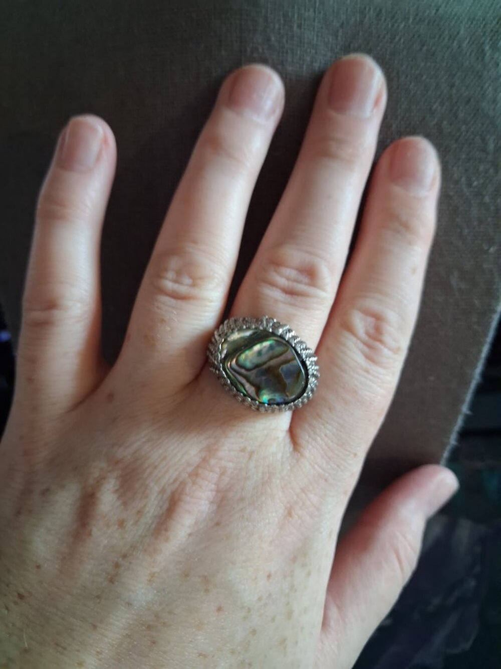 Sizeable Abalone ring